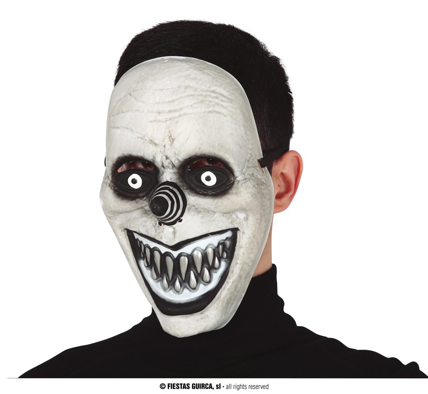 MASCARA PAYASO SONRIENTE GRIS PVC 1161