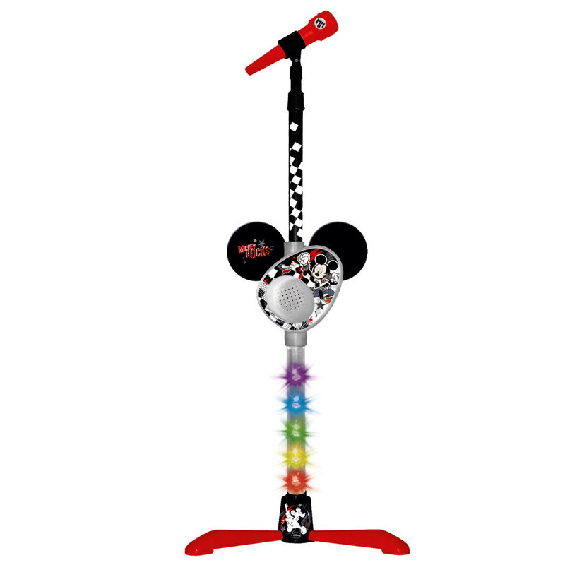 MICROFONO 5371 DE PIE CON APLIFICADOR Y CONEXION MP3 MICKEY*