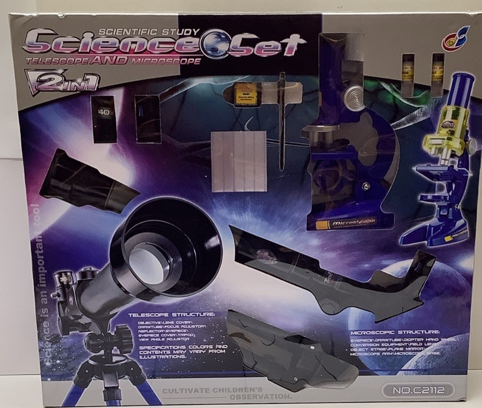 MICROSCOPIO Y TELESCOPIO CON ACCESORIOS 1543