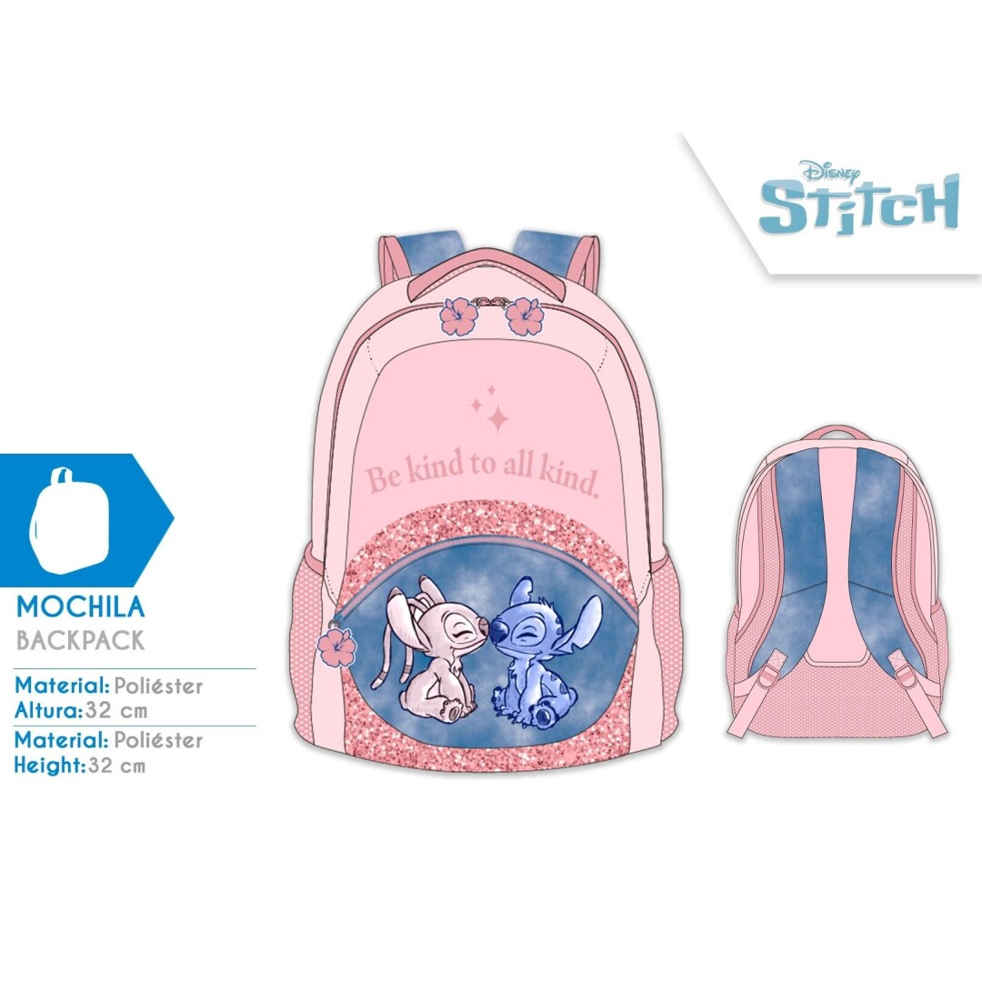 MOCHILA 42CM STITCH ST00022