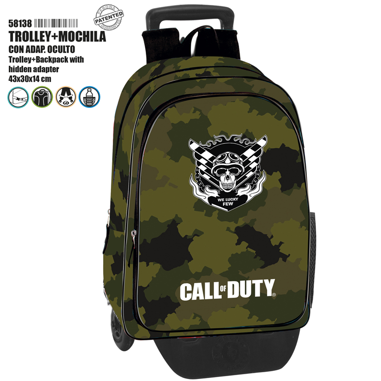 MOCHILA 58138 + PORTAMOCHILA COD LUCKY**