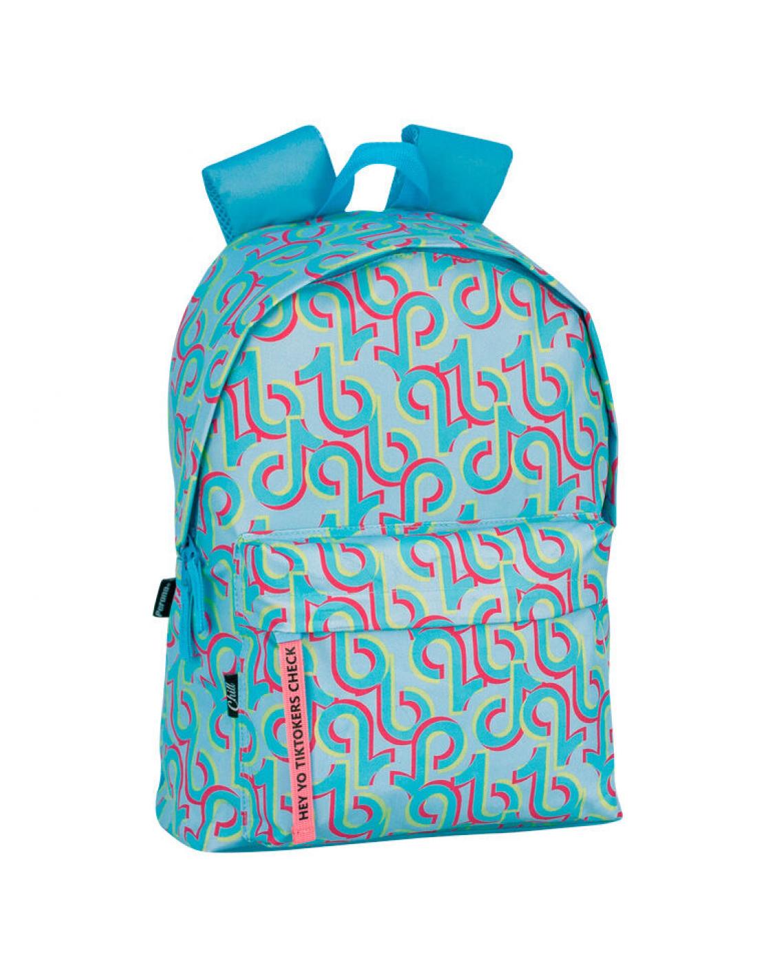 MOCHILA 58332 JR TIKTOK CHALLENGE 42X30X15CM**