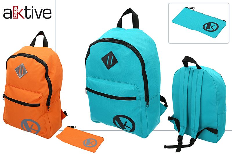 MOCHILA 82097 CASUAL CON ESTUCHE 2STD 33X43CM*