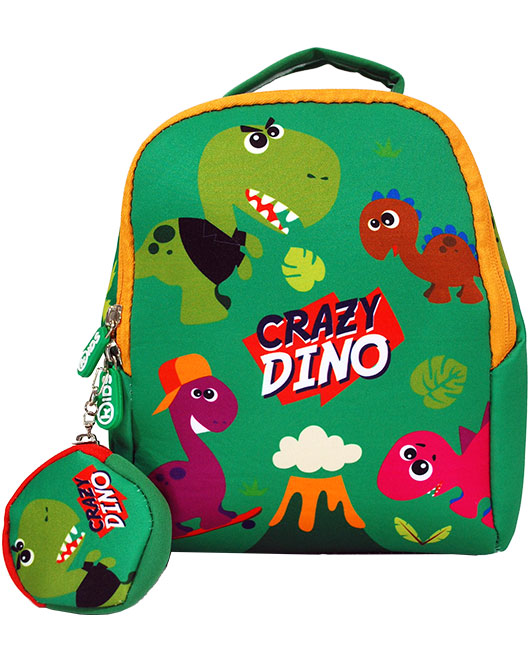 MOCHILA KL10693 NEOPRENO CRAZY DINO 25CM