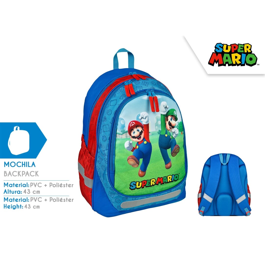 MOCHILA SUMB7560 SUPER MARIO 43CM**