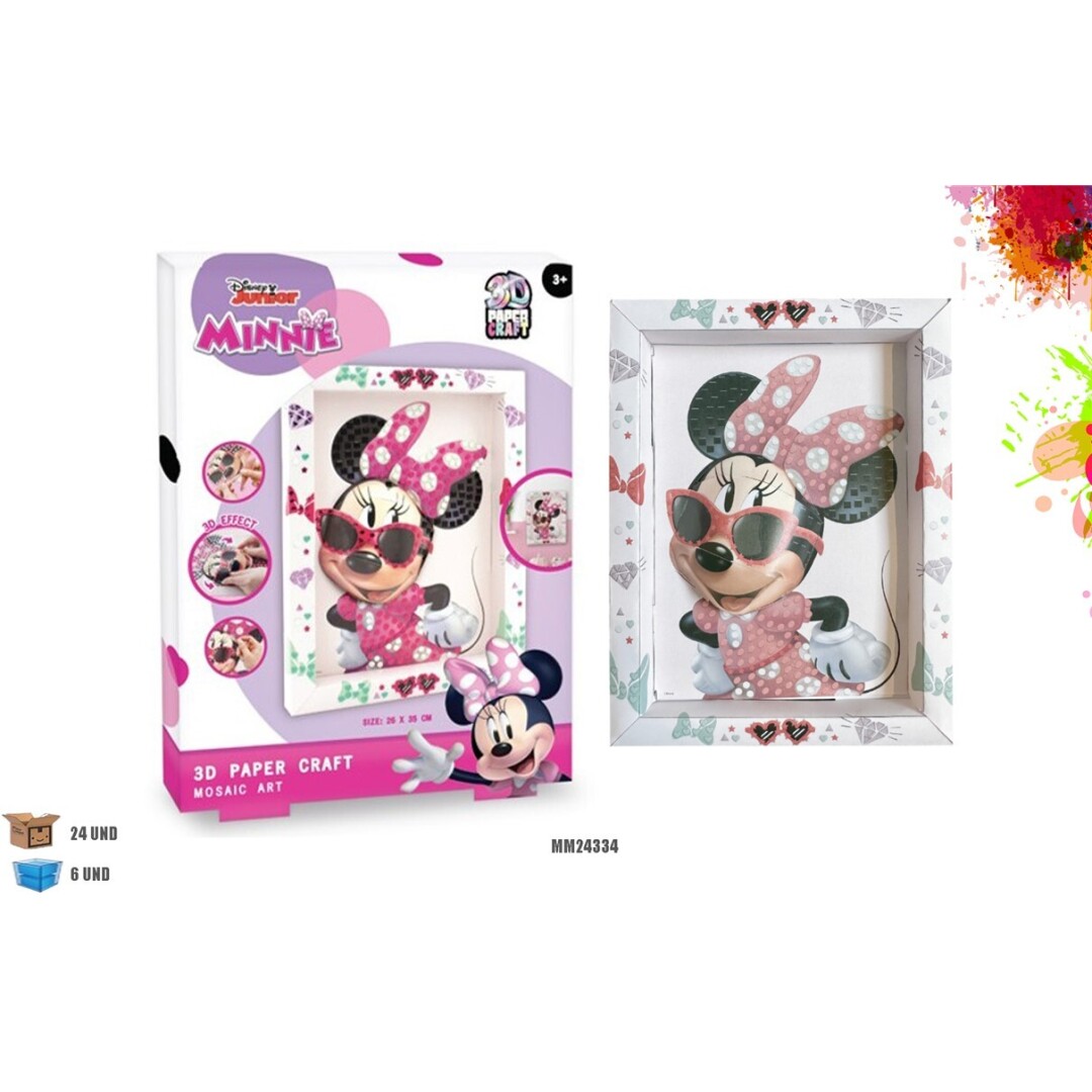 MOSAICO DIAMANTE 3D MINNIE MOUSE MM24334