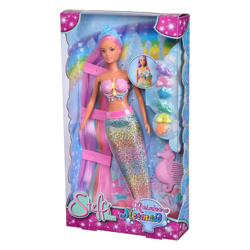 MUÑECA 105733610 SIRENA ARCOIRIS STEFFI LOVE