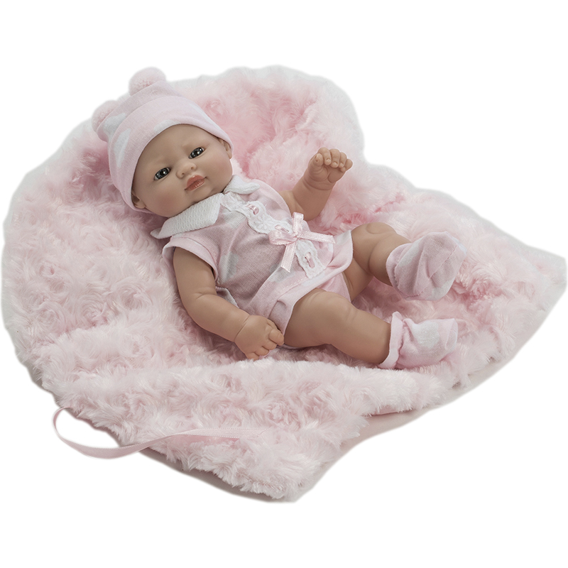 MUÑECA 2504R1 MINI RECIEN NACIDO VESTIDO ROSA EN BOLSA