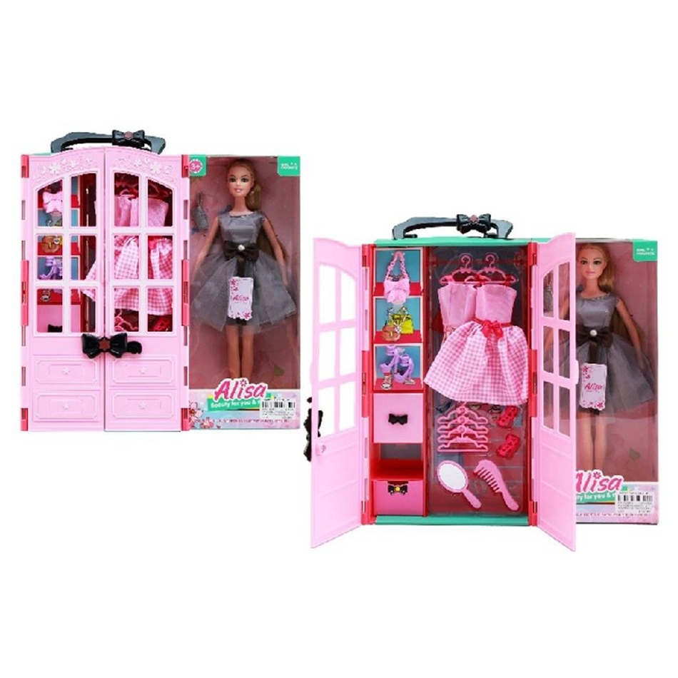 MUÑECA CON ARMARIO 2022-0689 Y COMPLEMENTOS