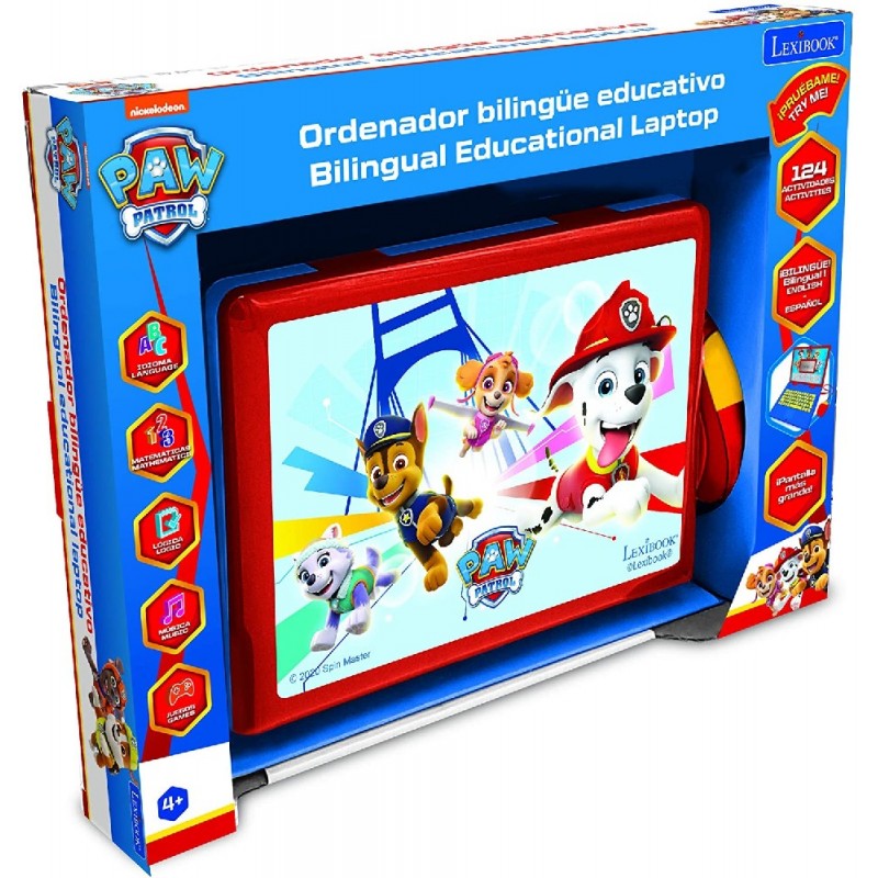 ORDENADOR JC598PAi2 PAW PATROL BILINGÜE EDUCATIVO 120 ACTIVIDADES**