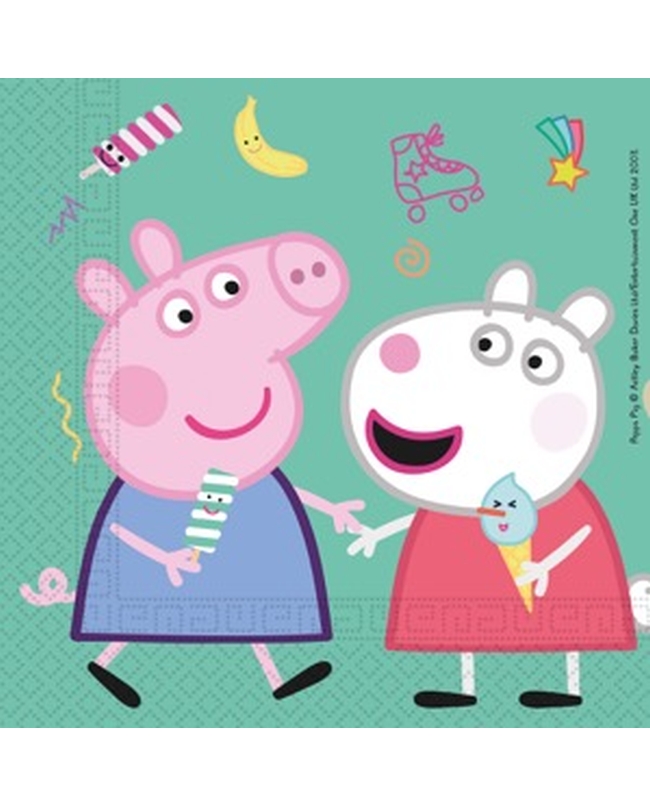 PACK 20 SERVILLETAS 33X33CM PEPPA PIG 91034