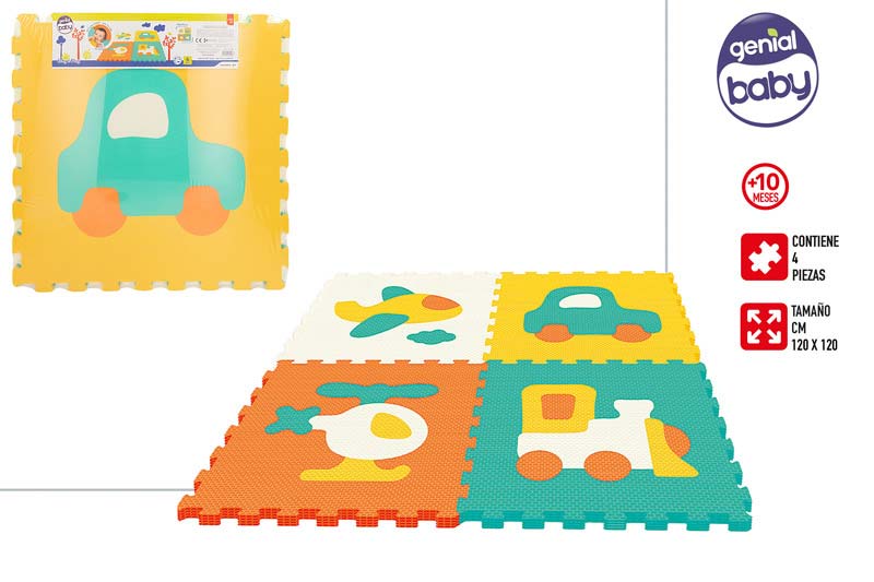PACK 4 PIEZAS PUZZLE EVA 47156 120X120CM