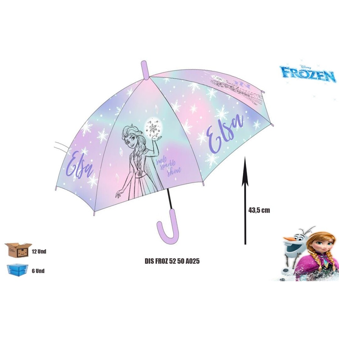 PARAGUAS AUTO NIÑA FROZEN DIS FROZ 52 50 A025