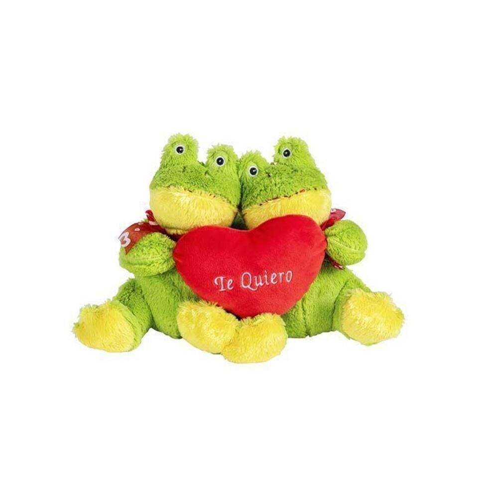 PELUCHE 13018 PAREJA RANAS CORAZON 18CM