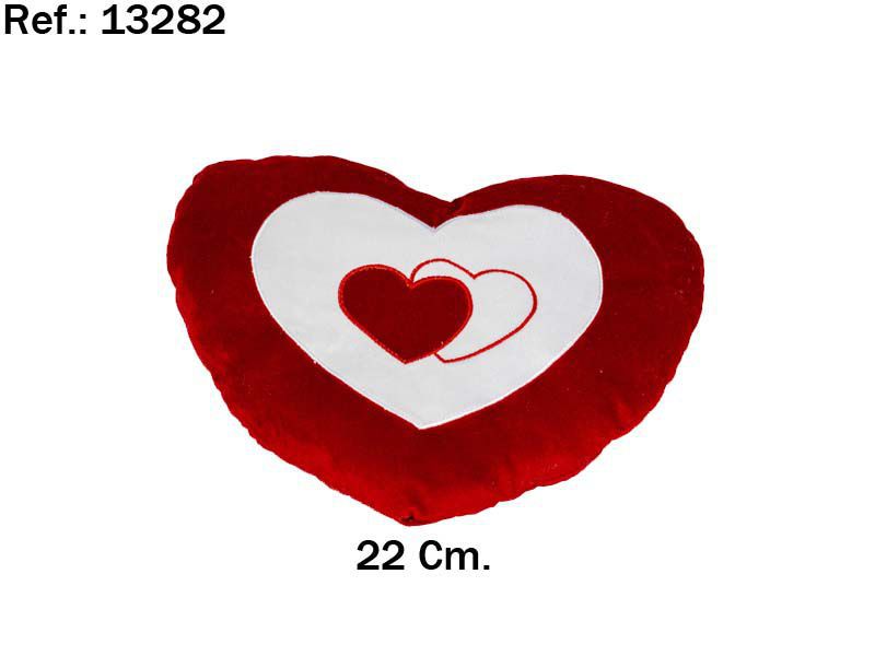 PELUCHE 13282 CORAZON PARTES BLANCAS 22CM