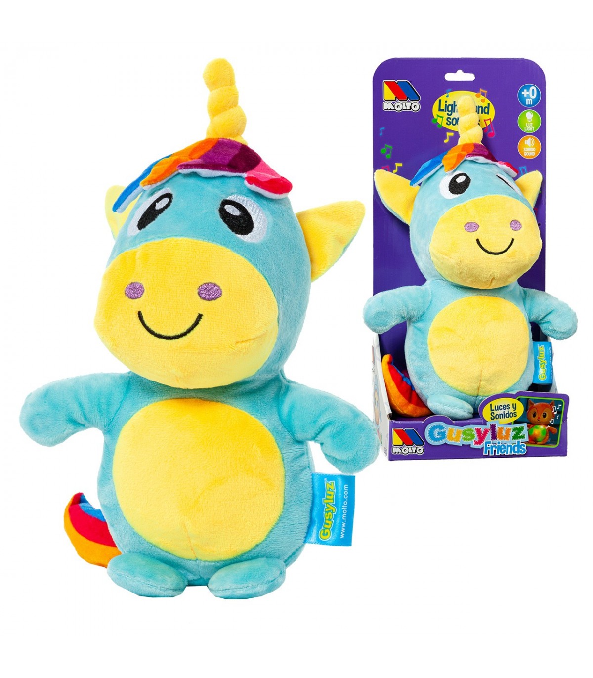 PELUCHE 23531 UNICORNIO LUCES Y MELODIAS