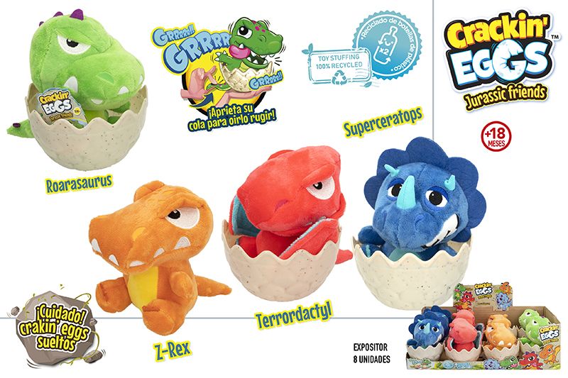 PELUCHE 46871 DINO HUEVO SONIDOS*