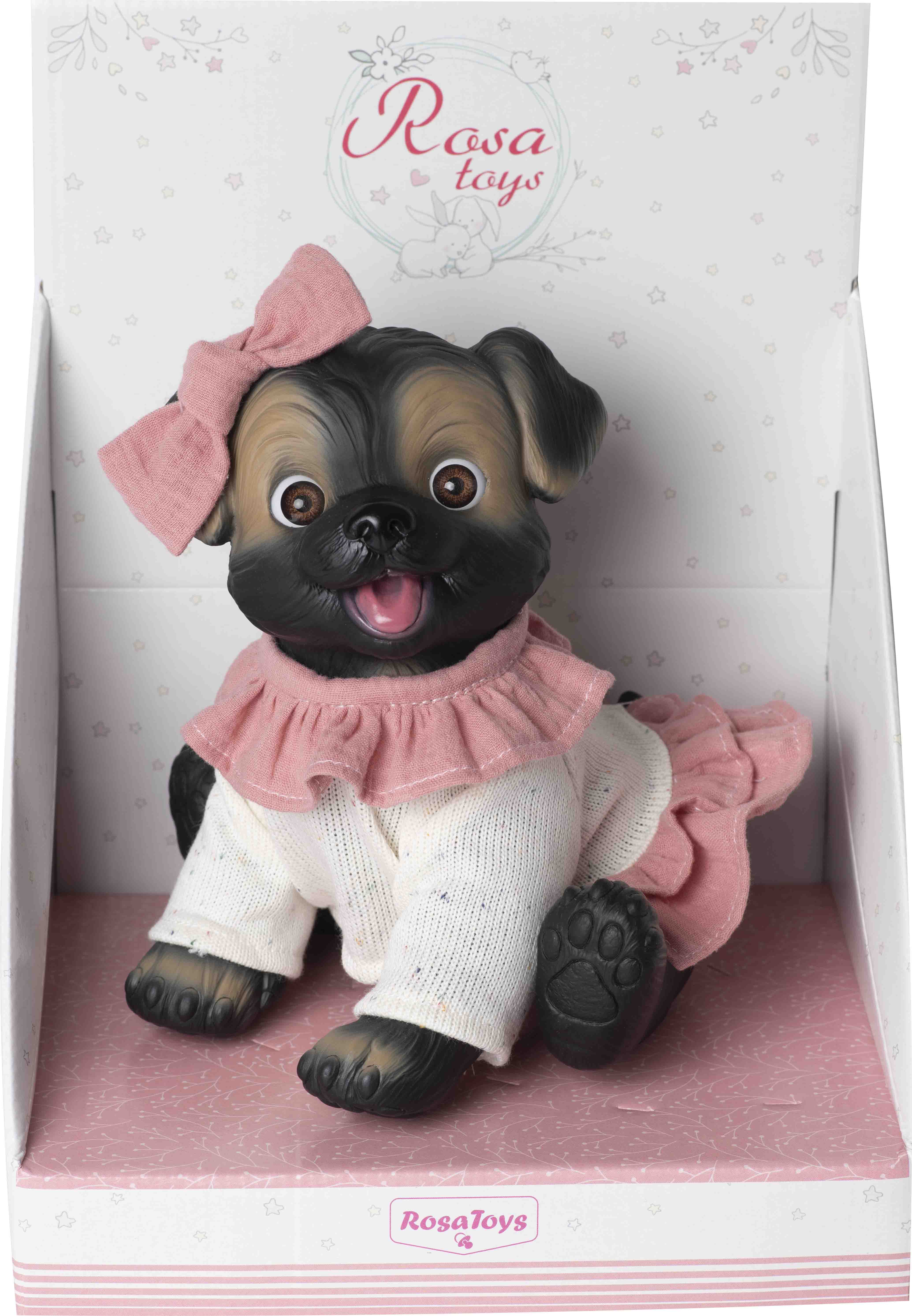 PERRITO 2602 NEGRO VESTIDO BEIG CON LAZO