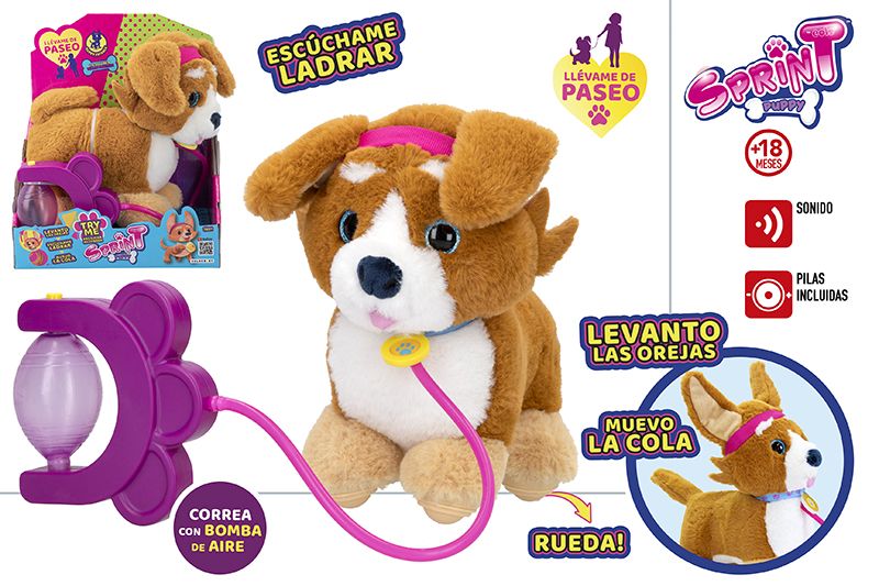 PERRITO PELUCHE 46675 C/SONIDO SPRINT PUPPY