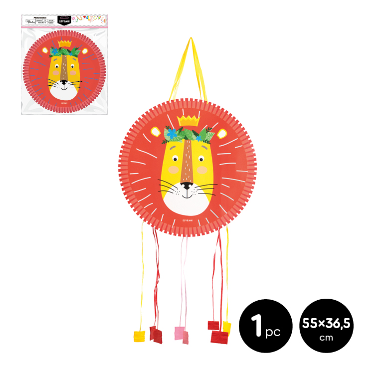 PIÑATA LEON 129-1101 ACABADO IRIDISCENTE 43CM