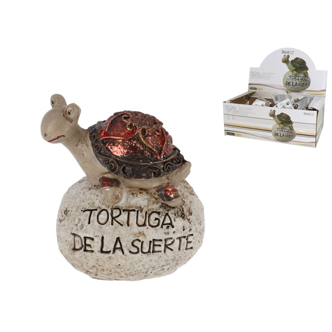 PIEDRA TORTUGA DE LA SUERTE 5.5CM RESINA