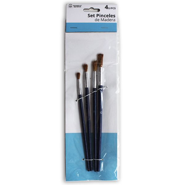 PINCEL A0270 MADERA 4 UDS