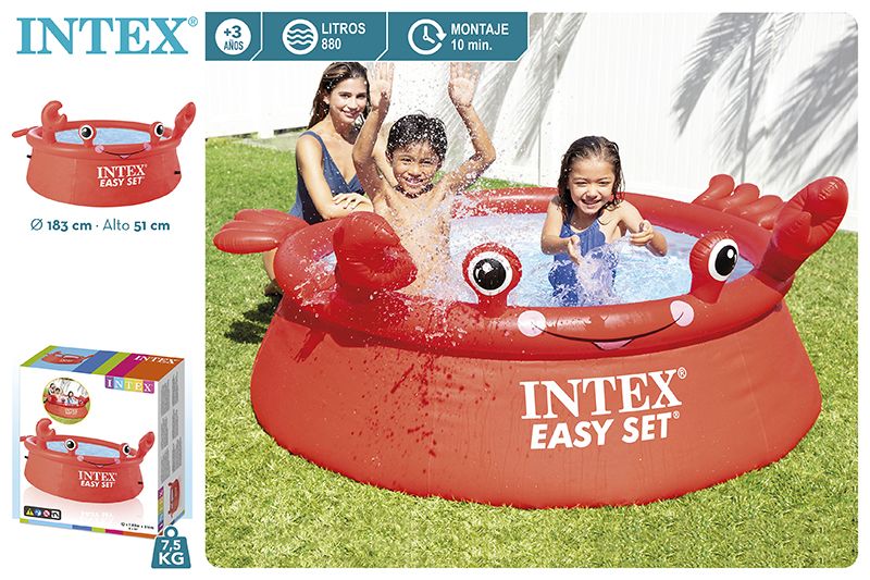 PISCINA 55235 EASY SET CANGREJO 26100NP 183X51CM