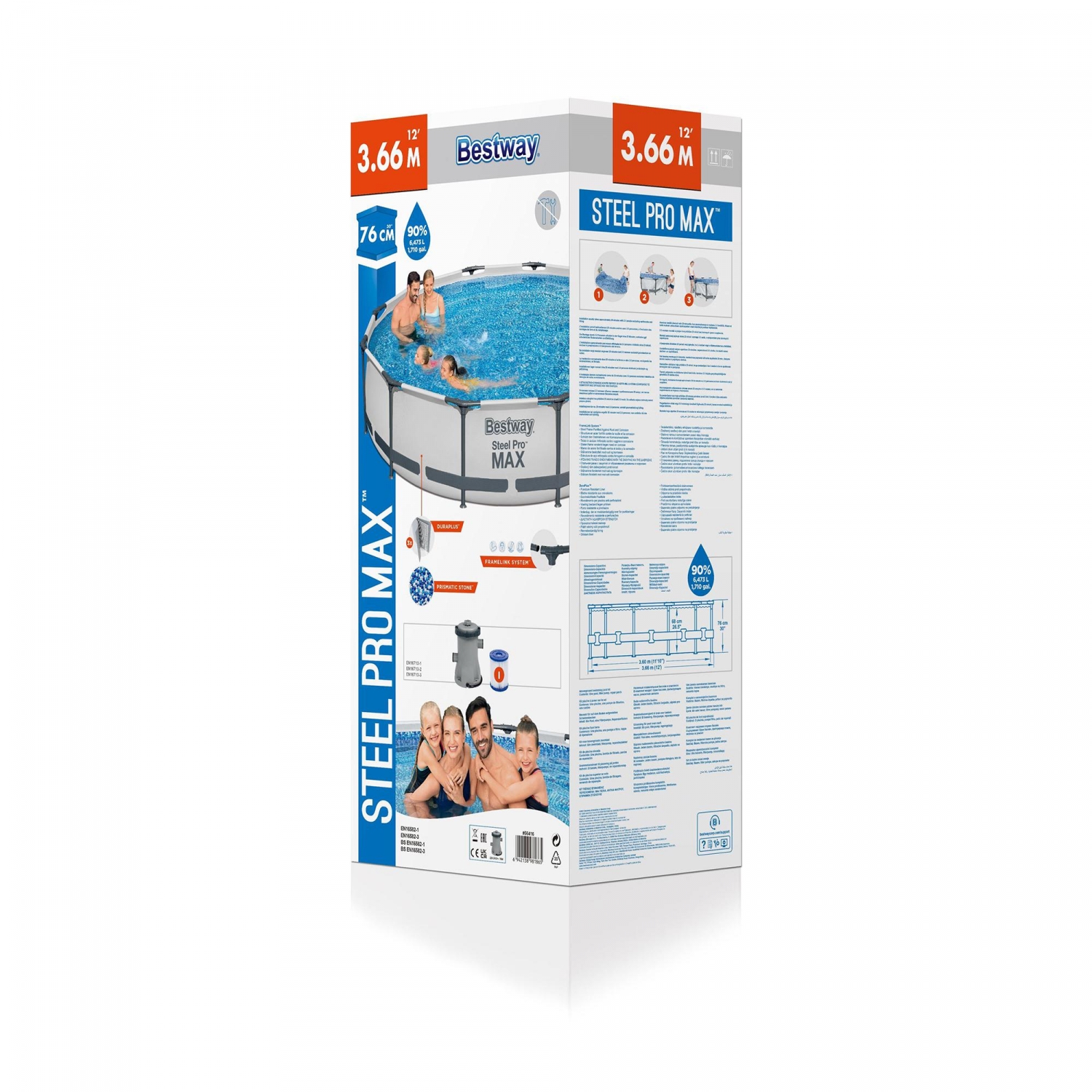 PISCINA 56416D PRO MAX 366X76CM CON DEPURADORA