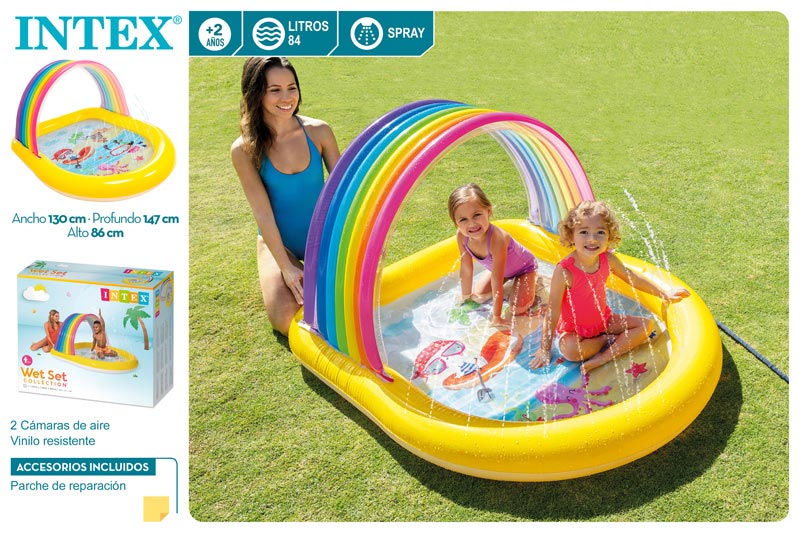 PISCINA 57156 DUCHA ARCO IRIS 147X130X86CM