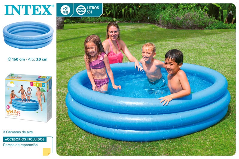 PISCINA 58446 HINCHABLE 3 AROS AZUL