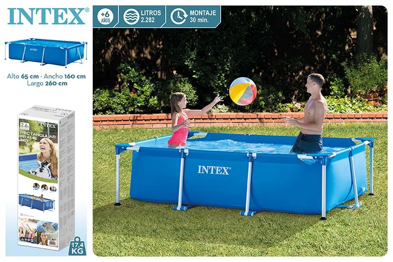 PISCINA 58980 SMALL FRAME FAMILY 260X160X65CM