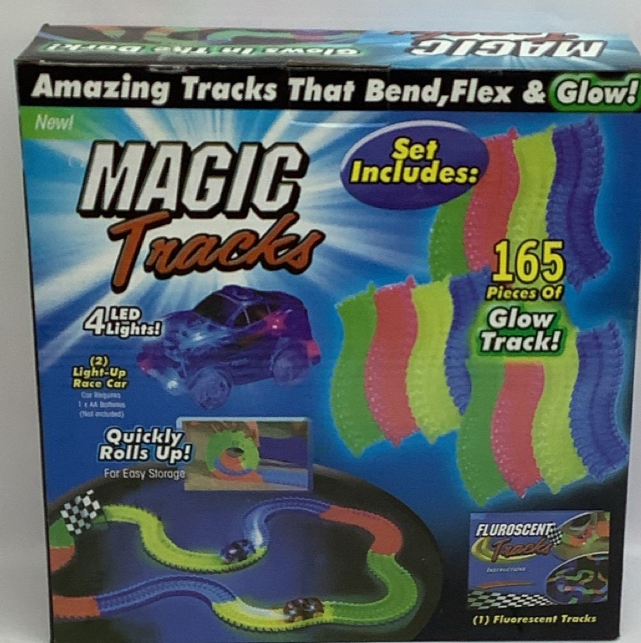 PISTA LUMINISCENTE 1484 CON 2 COCHES - 165 PIEZAS
