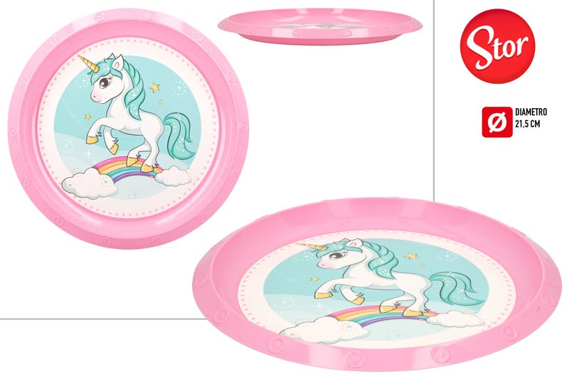 PLATO 71230 UNICORNIO PLASTICO