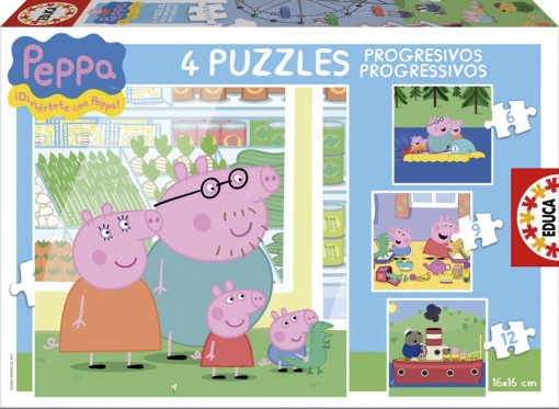PUZZLE 12PZ 15918 PROGESIVOS PEPPA 6+9+12+16