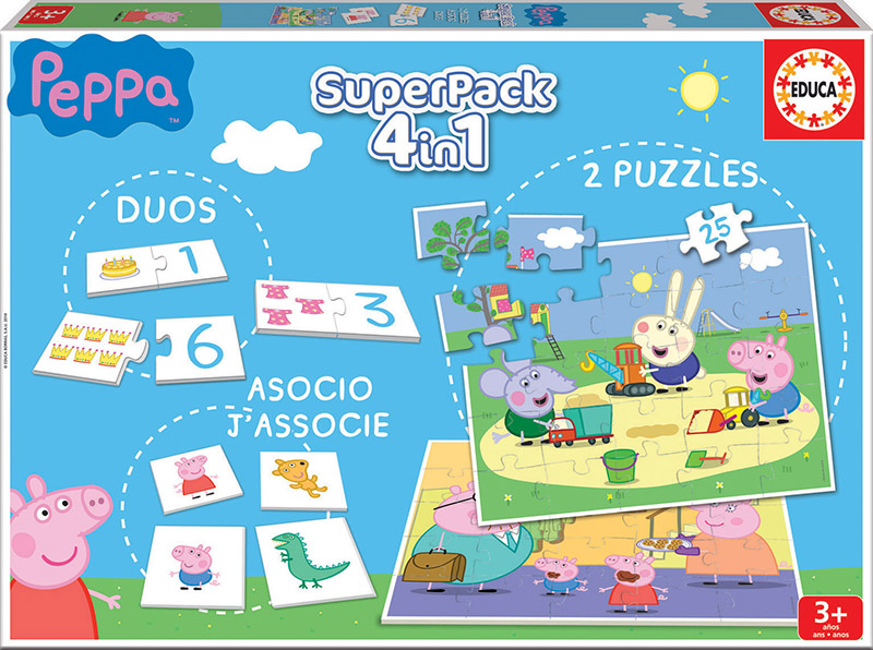 PUZZLE 16229 25PZ SUPERPACK PEPPA PIG