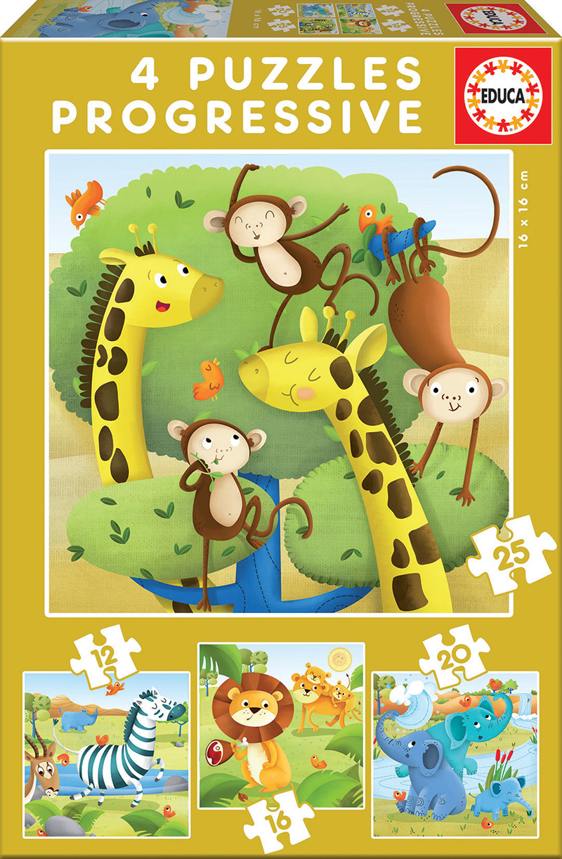 PUZZLE 17147 PROGR. ANIMALES SALVAJES 12+16+20+25