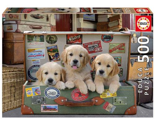PUZZLE 17645 500 CACHORROS EN EL EQUIPAJE