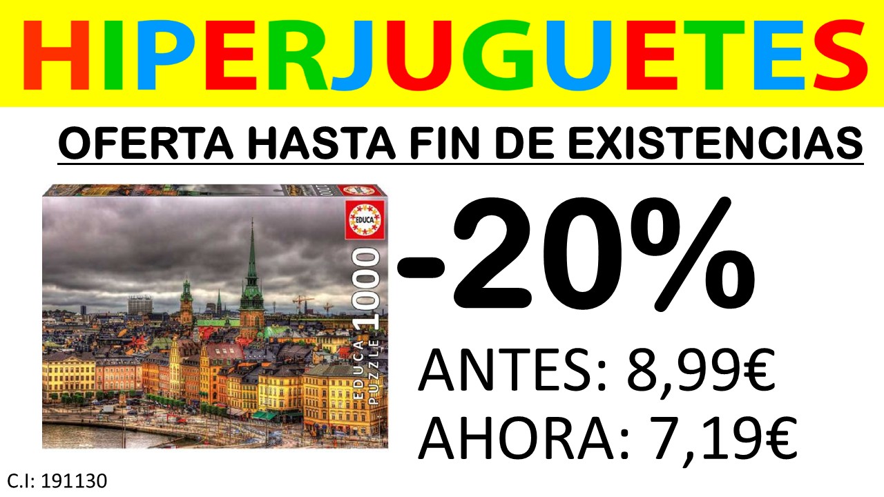 PUZZLE 17664 1000 VISTAS DE ESTOCOLMO FSC (R)