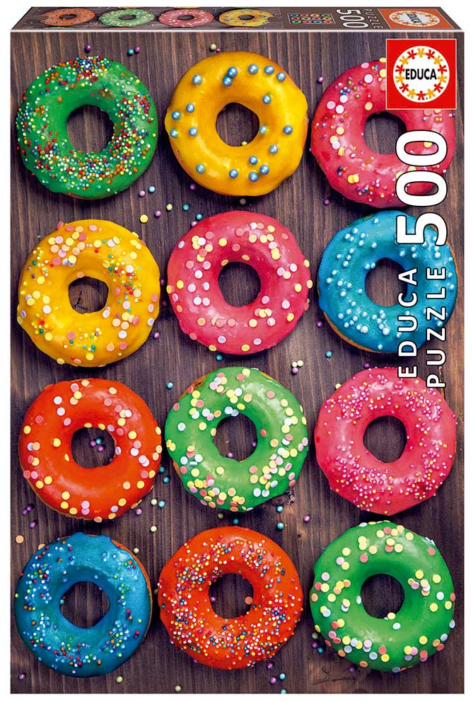PUZZLE 19005 500 DONUTS DE COLORES