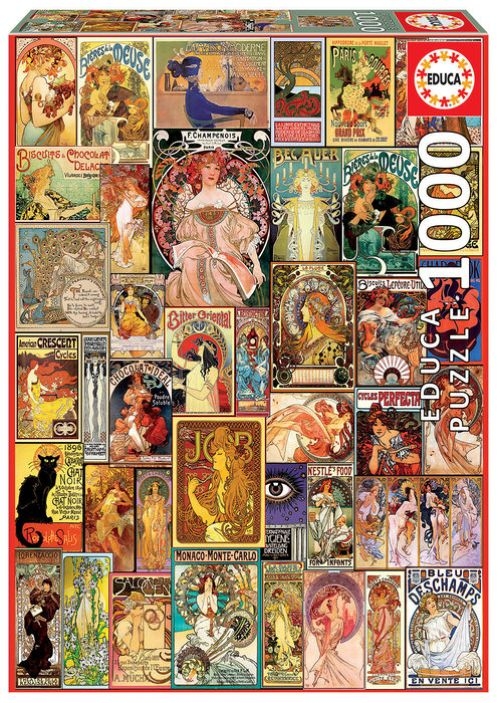 PUZZLE 19258 1000 COLLAGE ART NOUVEAU