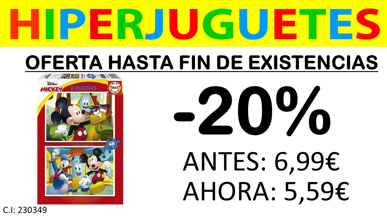 PUZZLE 19312 2X48 MICKEY MOUSE FUN HOUSE