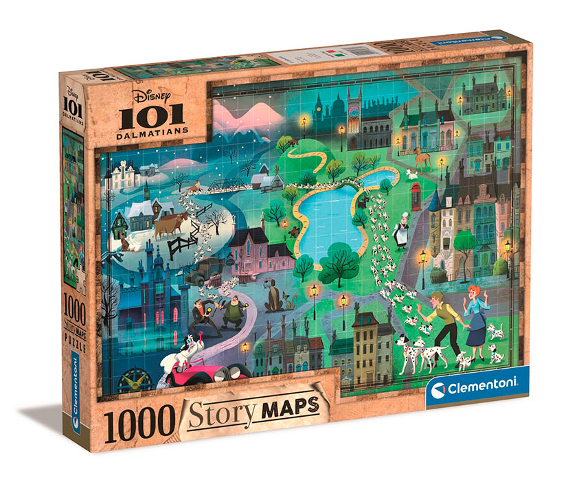 PUZZLE 39665 1000 DISNEY MAPS 101 DALMATAS