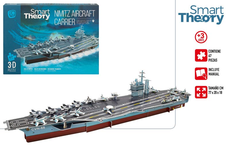 PUZZLE 3D PORTAVIONES NIMITZ 67 PCS 49663