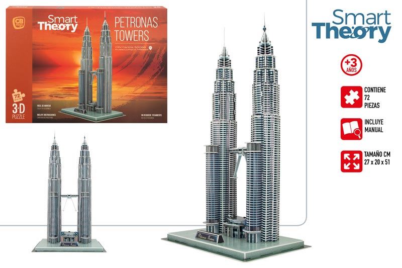 PUZZLE 3D TORRES PETRONAS 72 PCS 49659