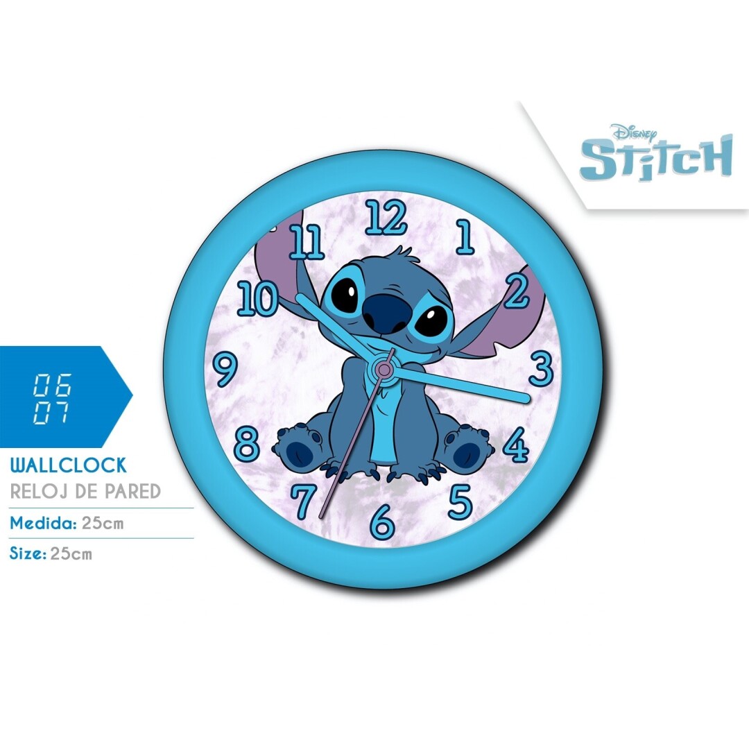RELOJ DE PARED STITCH LAS3015
