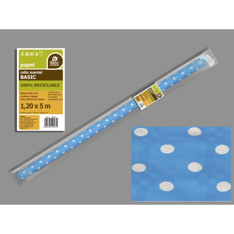 ROLLO 10573 MANTEL LUNARES AZUL
