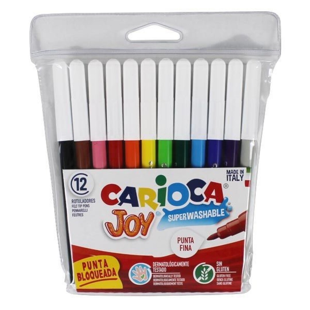 ROTULADORES 43001 CARIOCA BOLSA PVC 12  ROT.JOY