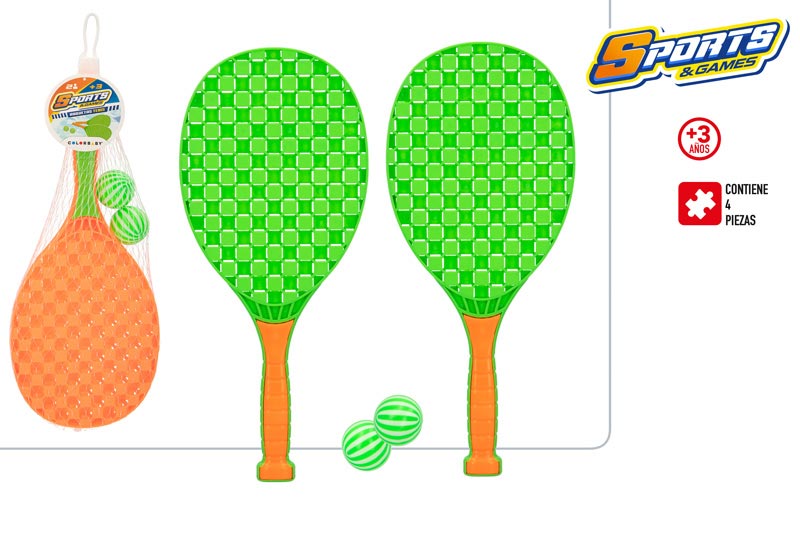 SET 2 RAQUETAS 45830 C/PELOTAS STD