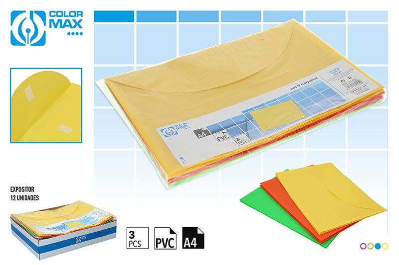 SET 3 CARPETAS PVC A4 72904