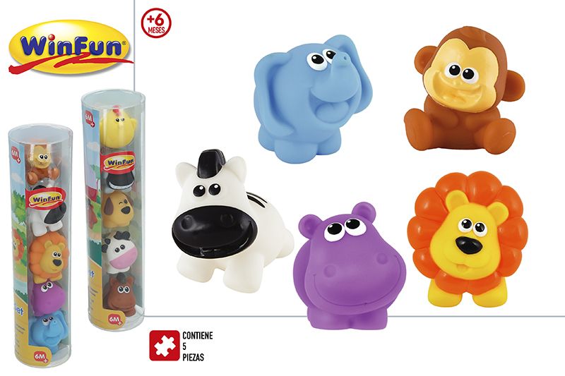 SET 5 ANIMALES GRANJA JUNGLA 2/S 6M+ 44736